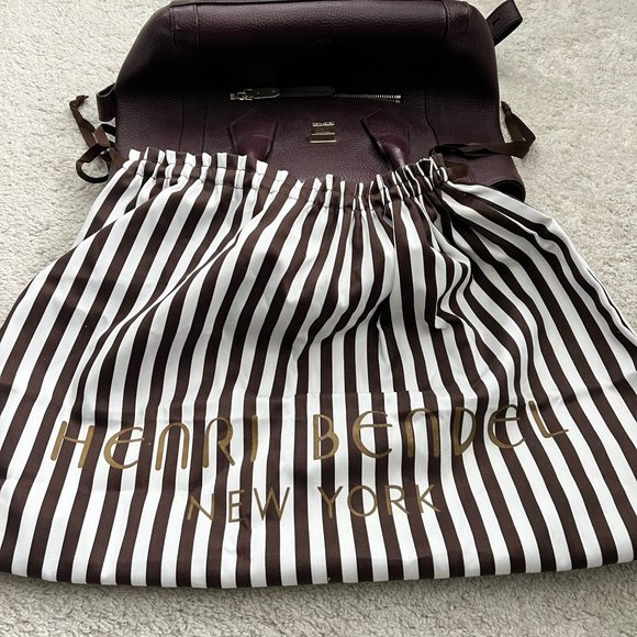 Plum Leather Henri Bendel Tote/Backpack - Picture 9 of 10